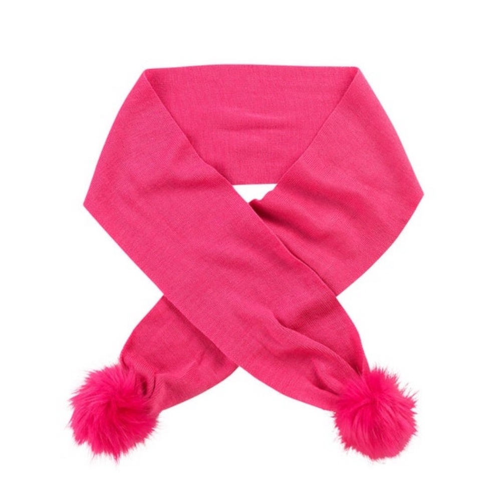 Pink Pom Pom Scarf for kids